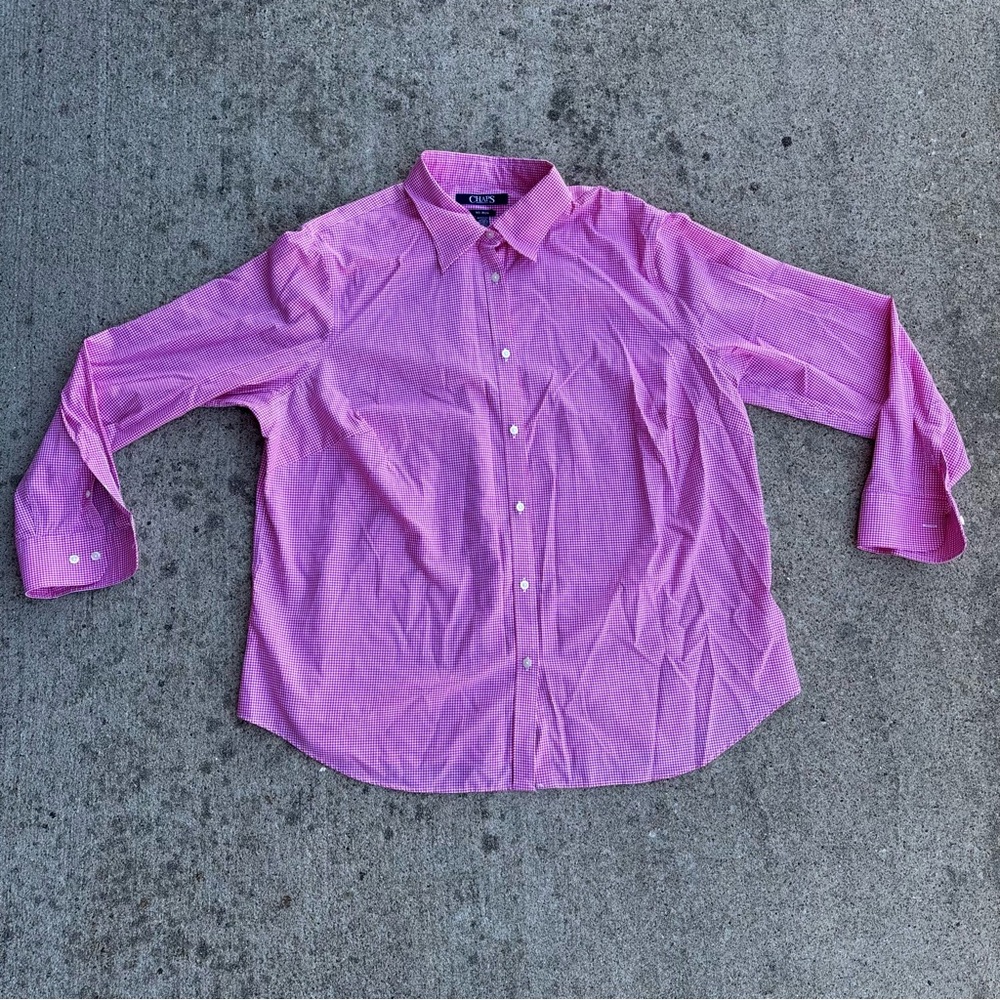 Chaps Women’s Pink Casual Button Down Shirt